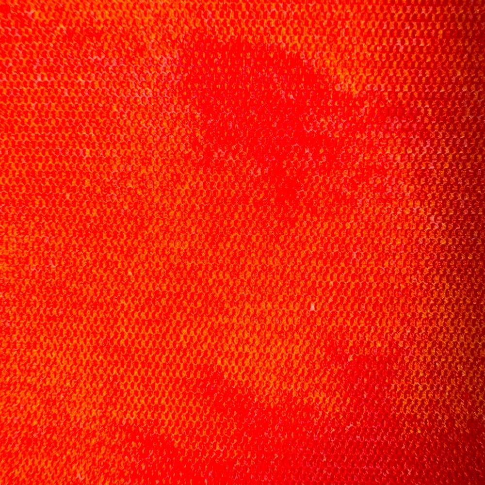 Giorgio Fiorlini Orange Red Tie Dye Mesh Maxi Skirt XL Lettuce Edge Column Skirt - Picture 6 of 10